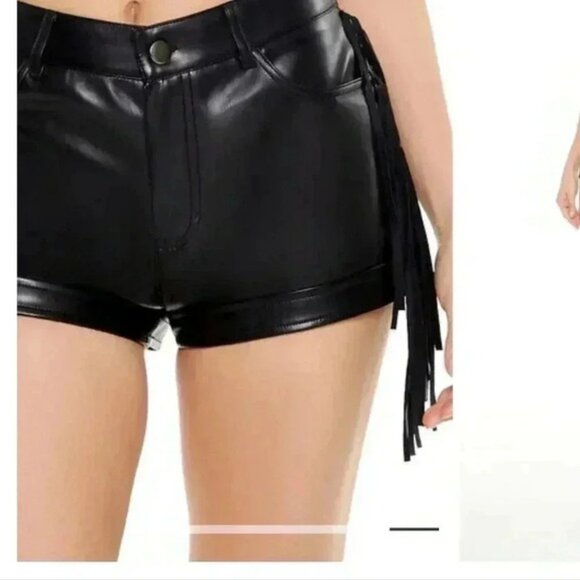 F21 faux leather shorts with fringe - Picture 14 of 14
